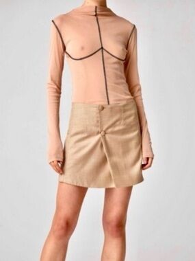 Atoir Beige/Tan Mini Skirt
